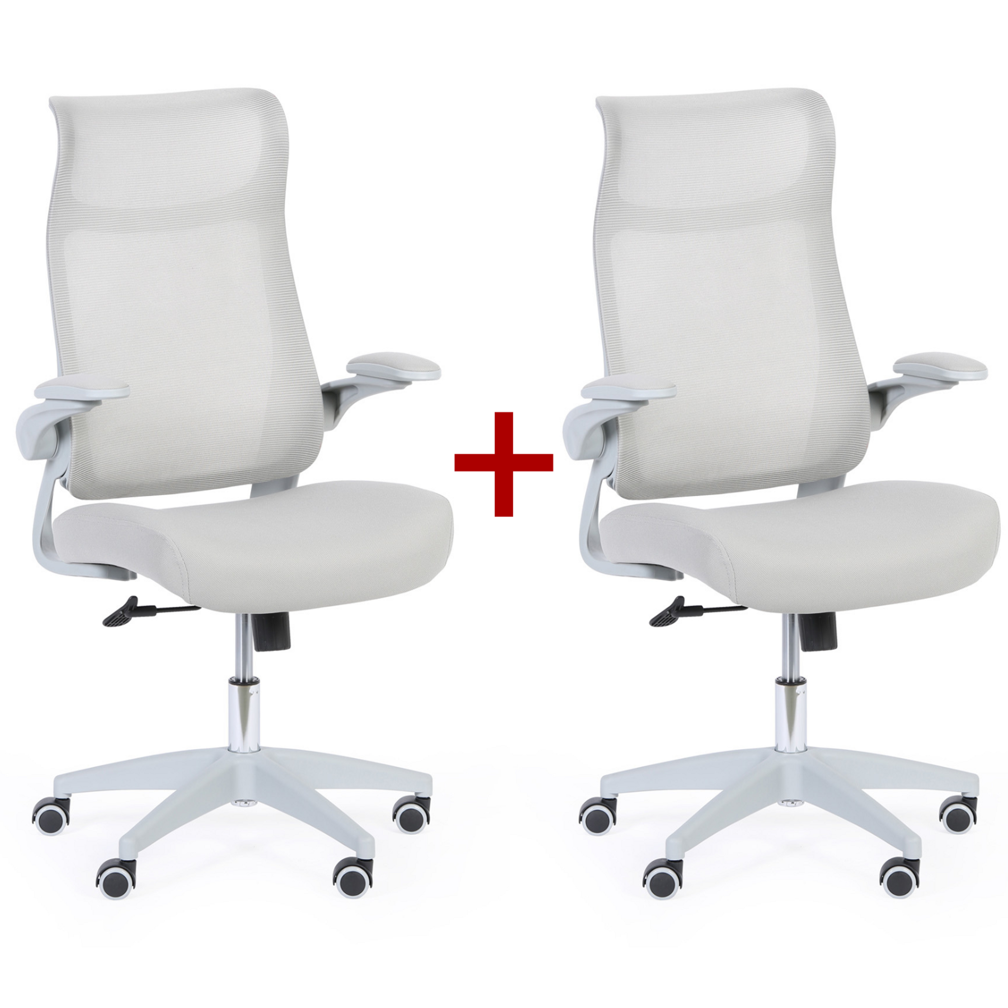 Bürosessel LUCKY 1+1 GRATIS, grau
