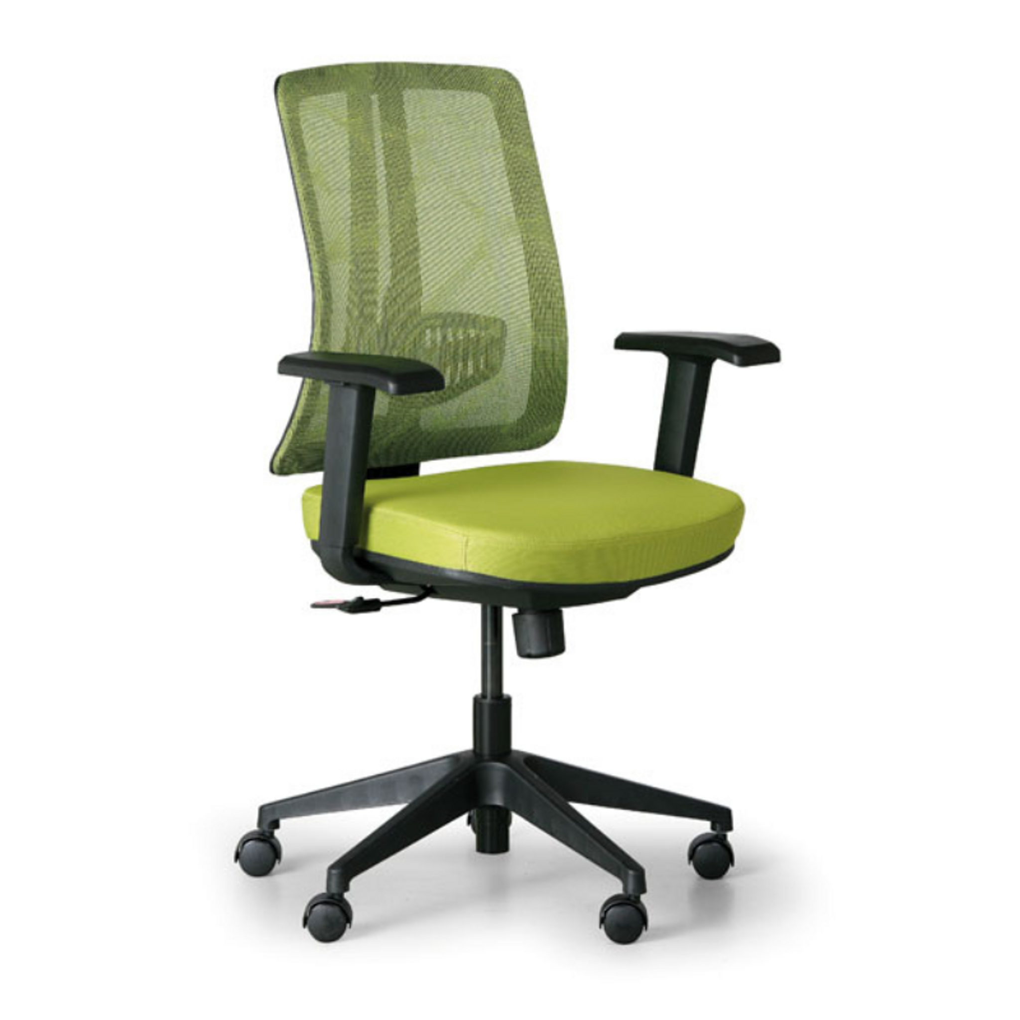 Bürostuhl HUMAN, schwarz/grün, Kunststoffkreuz