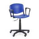 Bürostuhl ISO mit Armlehnen, drehbare, blau