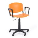 Bürostuhl ISO mit Armlehnen, drehbare, orange