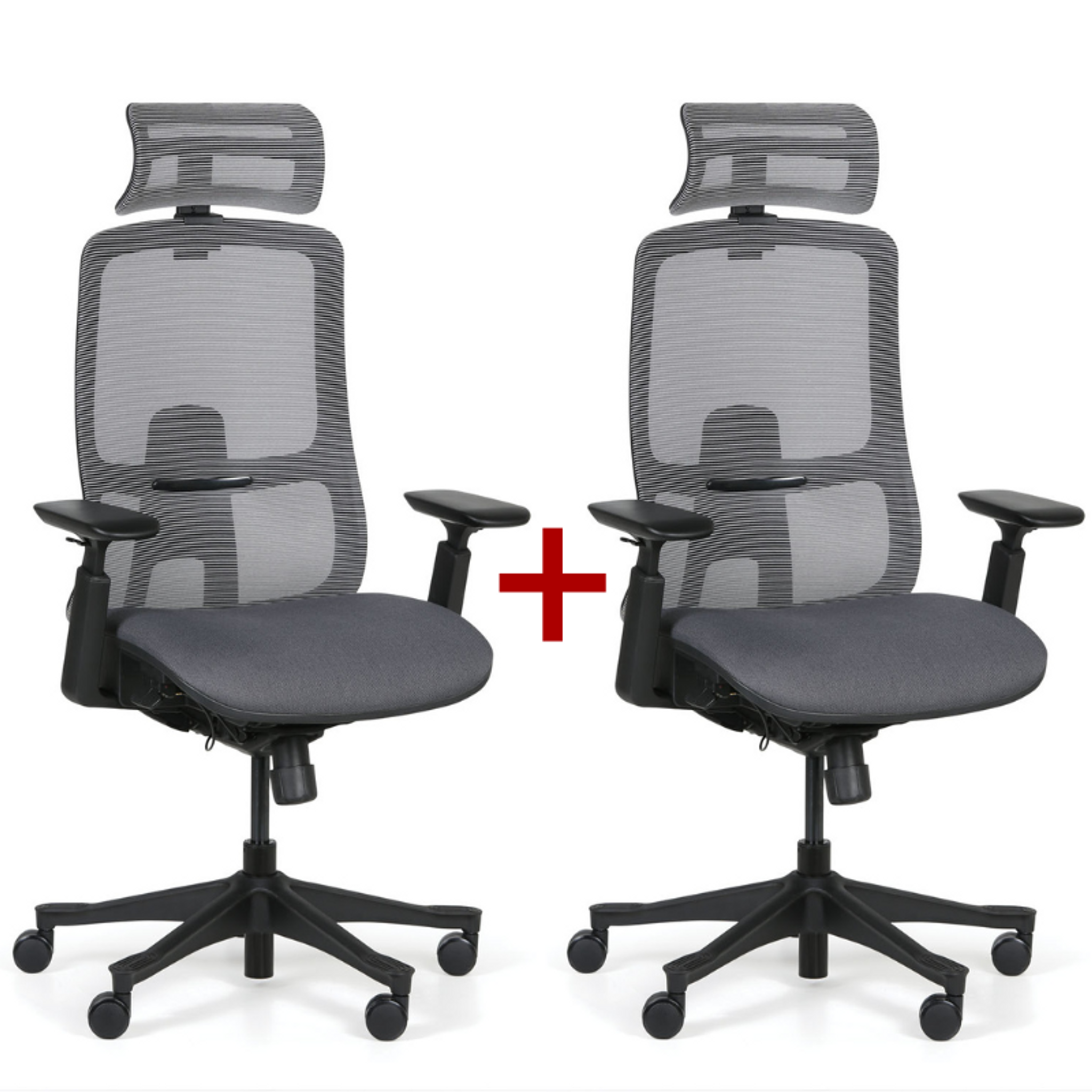 Bürostuhl JANE 1+1 GRATIS, grau