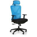Bürostuhl LEGS mit ausziehbarer Fußstütze, blau