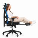 Bürostuhl LEGS mit ausziehbarer Fußstütze, blau