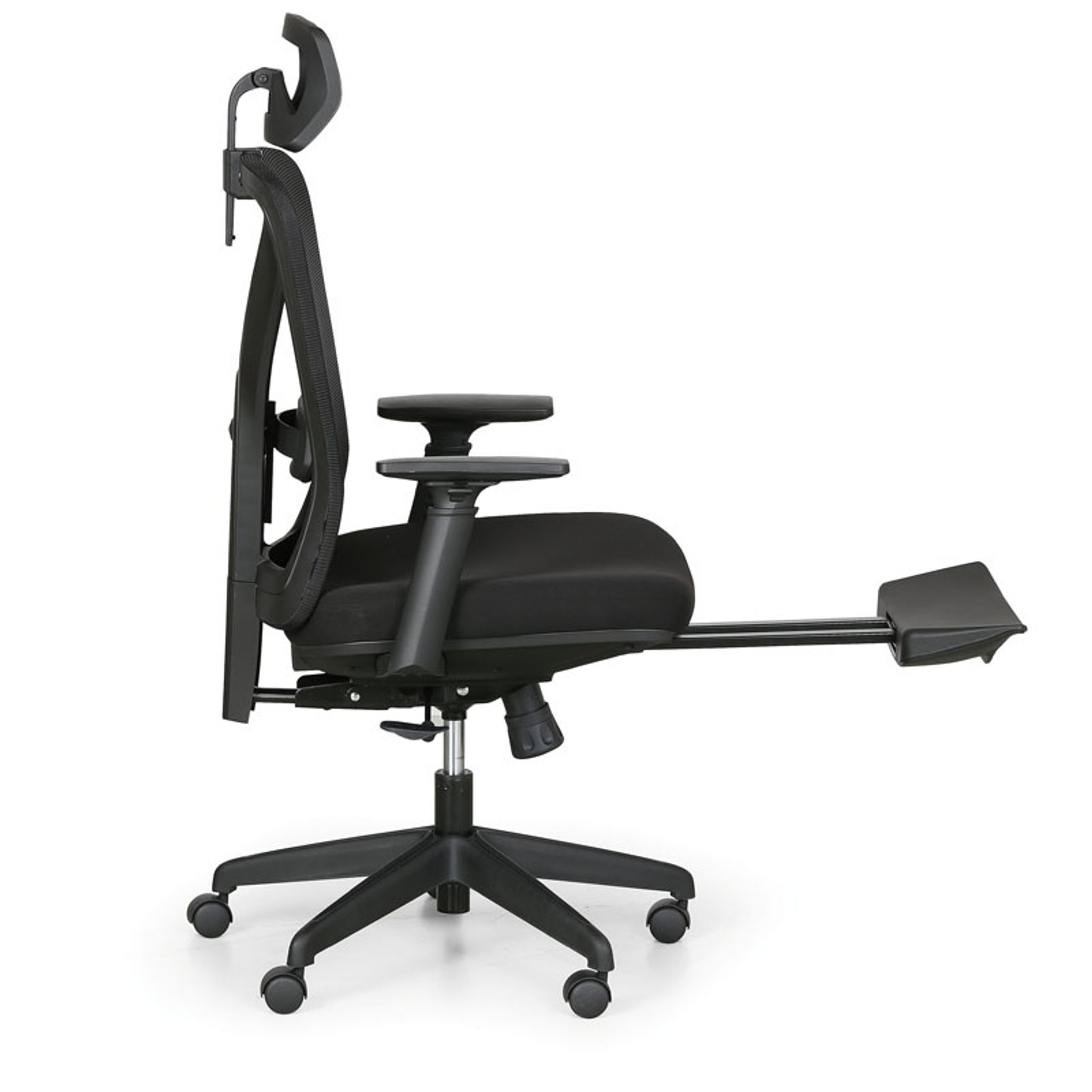 Bürostuhl LEGS mit ausziehbarer Fußstütze, schwarz