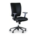 Bürostuhl LEON PLUS, schwarz, mit Armlehnen
