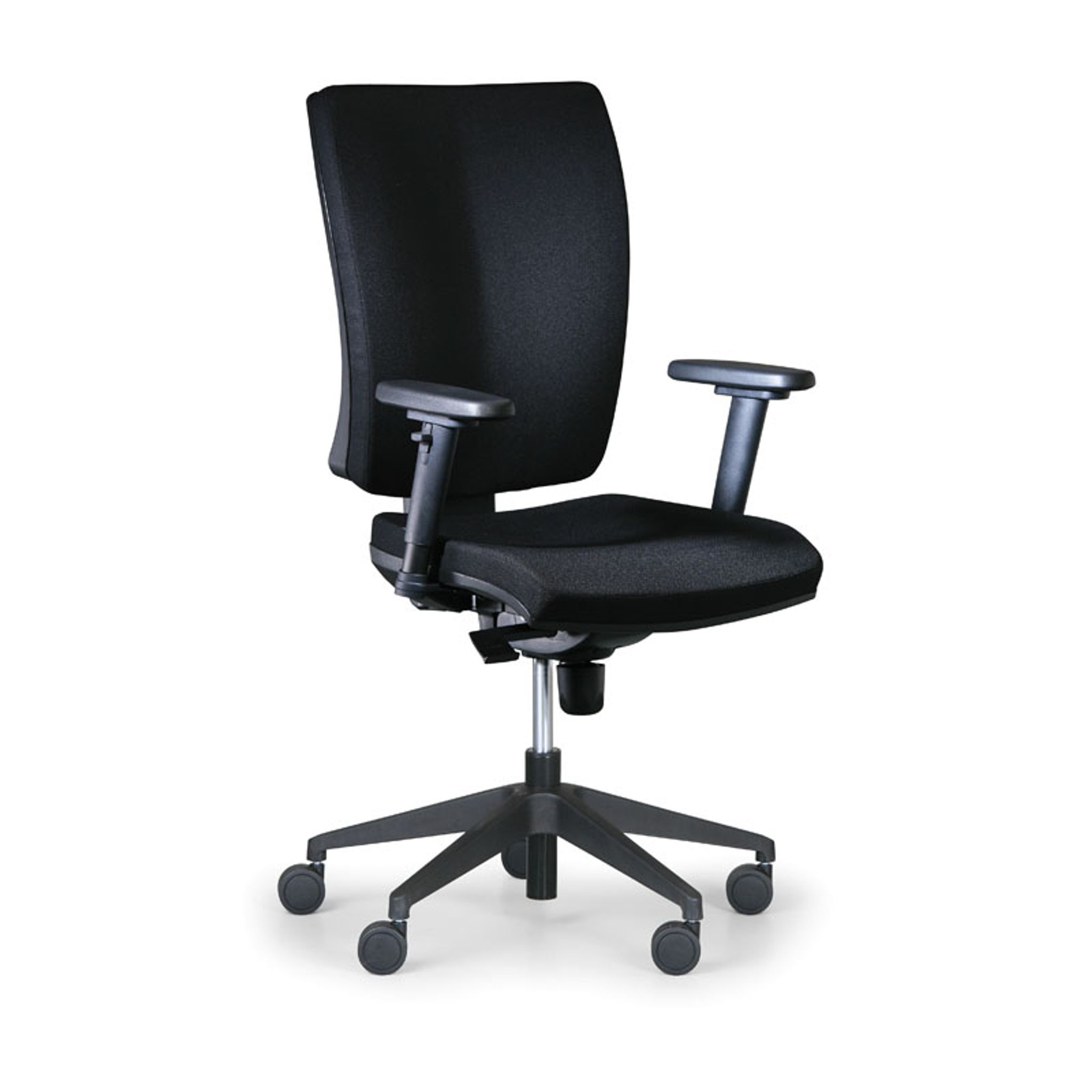 Bürostuhl LEON PLUS, schwarz, mit Armlehnen