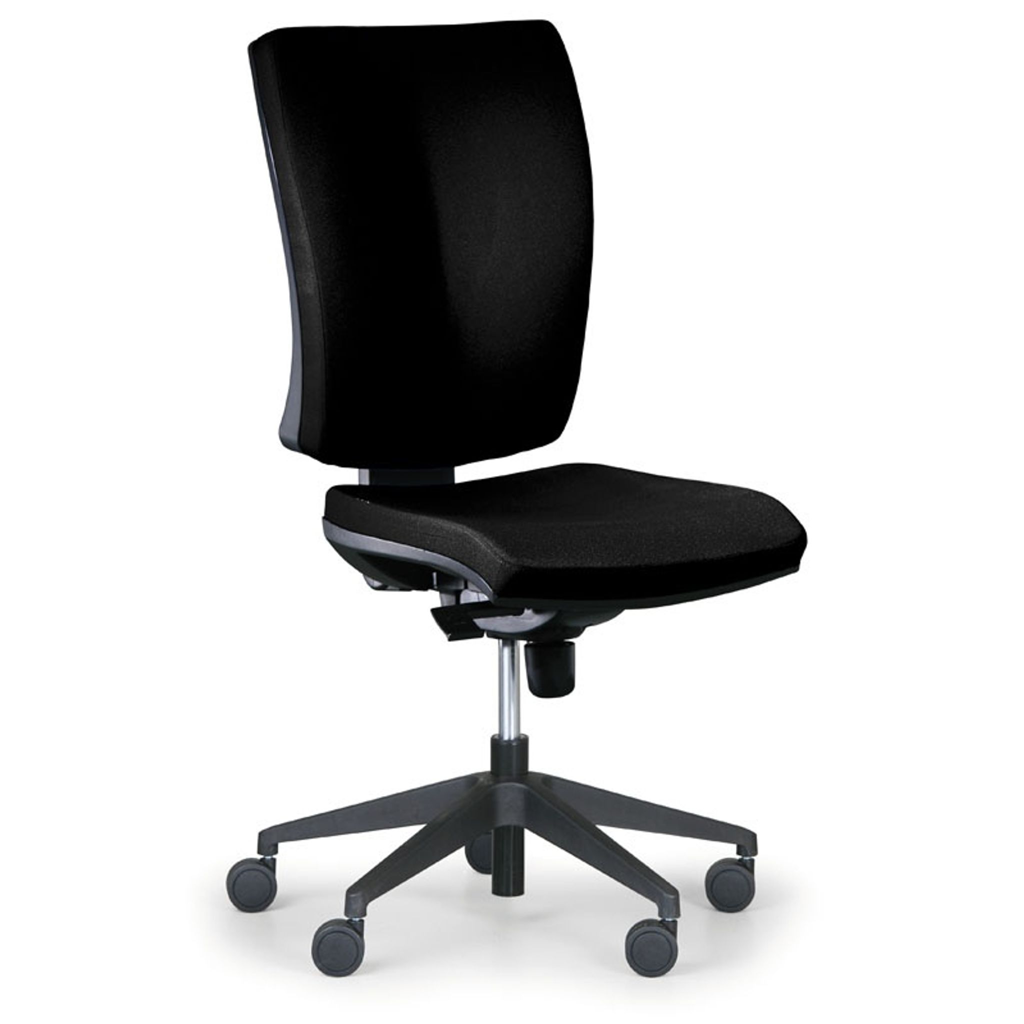 Bürostuhl LEON PLUS, schwarz, ohne Armlehnen