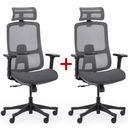 Bürostuhl LYNX 1+1 GRATIS, grau