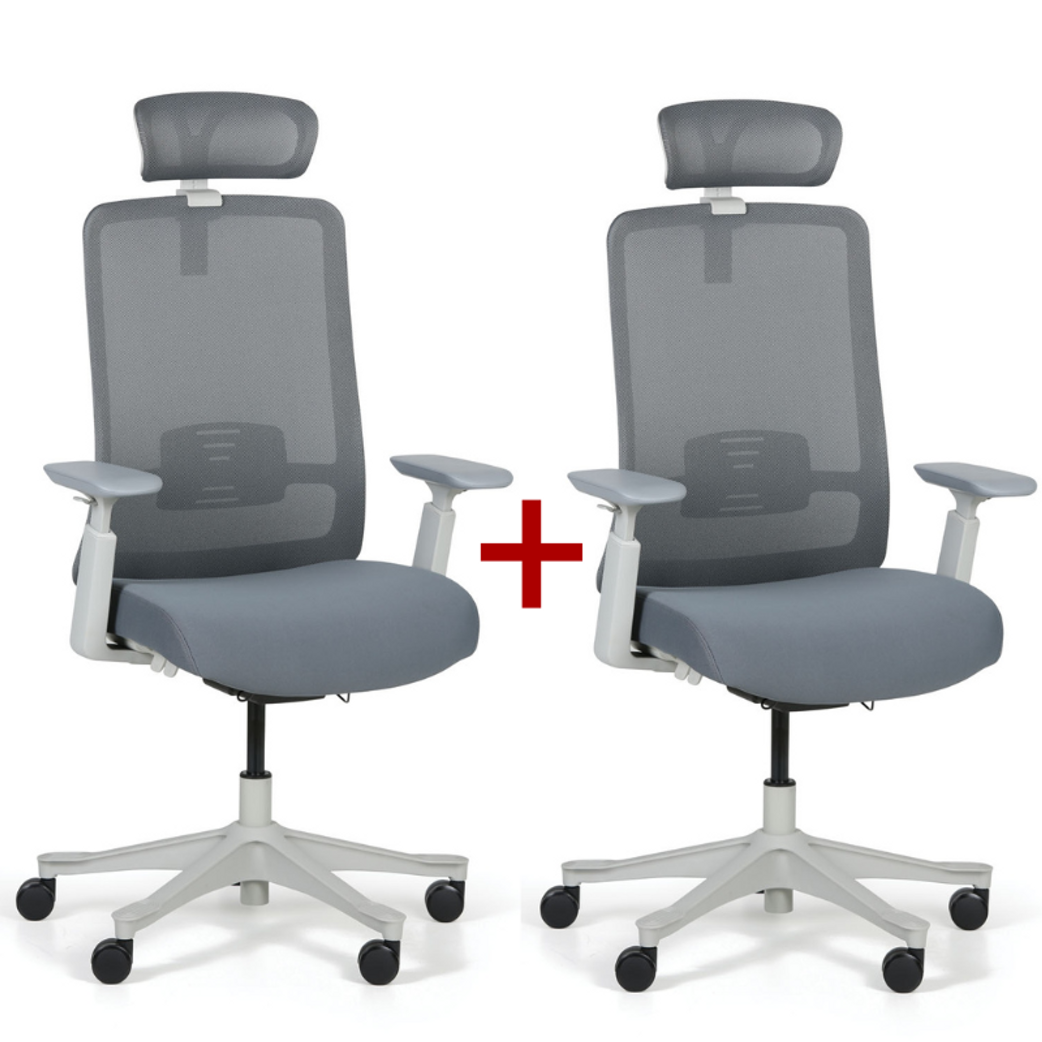 Bürostuhl MARRY 1+1 GRATIS, grau