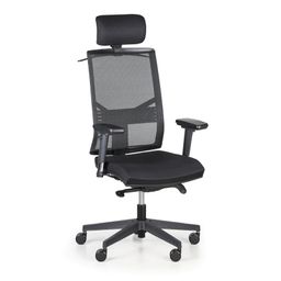 Bürostuhl mit Kopfstütze OMNIA, schwarz