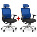 Bürostuhl NED MF 1+1 GRATIS, schwarz/blau