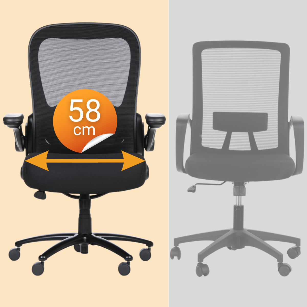 B2B Partner Bürostuhl WIDE XXL, schwarz 2