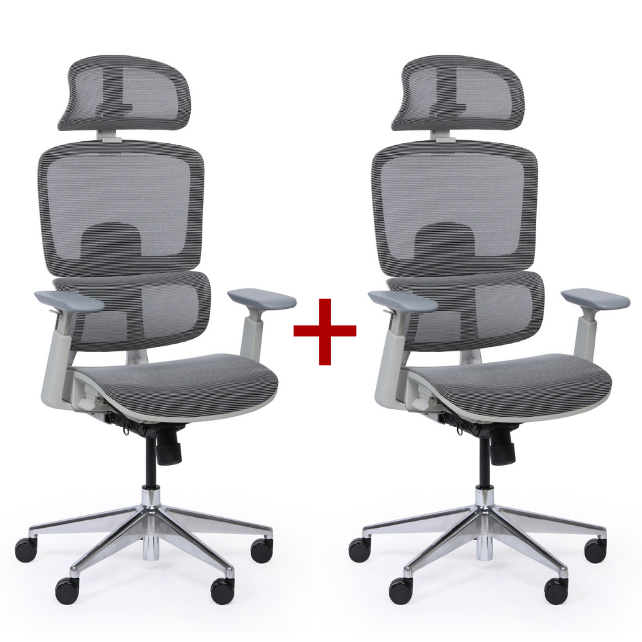 Bürostuhl  WILMOT 1+1 GRATIS, grau Konstruktion, grau