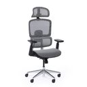 Bürostuhl  WILMOT 1+1 GRATIS, schwarze Konstruktion, grau
