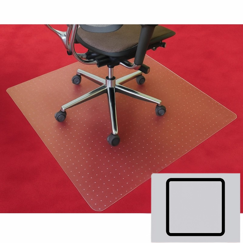 B2B Partner Bürostuhlunterlage für Teppiche - Polycarbonat, quadratisch, 1200 x 1200 mm