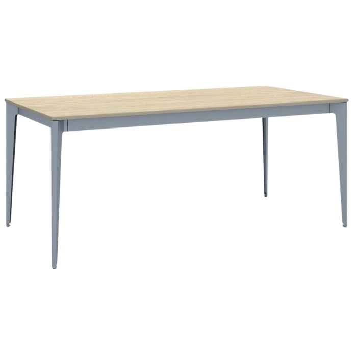 B2B Partner Bürotisch PRIMO ACTION 180x90 cm, graues Metallgestell, Eiche natur