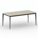Bürotisch PRIMO ACTION 180x90 cm, schwarzes Metallgestell, Eiche natur