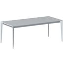 Bürotisch PRIMO ACTION 200x90 cm, graues Metallgestell, grau