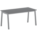 Bürotisch PRIMO BASIC, 160x80 cm, graues Metallgestell, Graphit