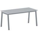Bürotisch PRIMO BASIC, 160x80 cm, graues Metallgestell, grau