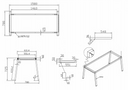 Bürotisch PRIMO BASIC, 160x80 cm, schwarzes Metallgestell, Birke
