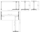 Bürotisch PRIMO BETA L, 160x180 cm, graues Metallgestell, Graphit