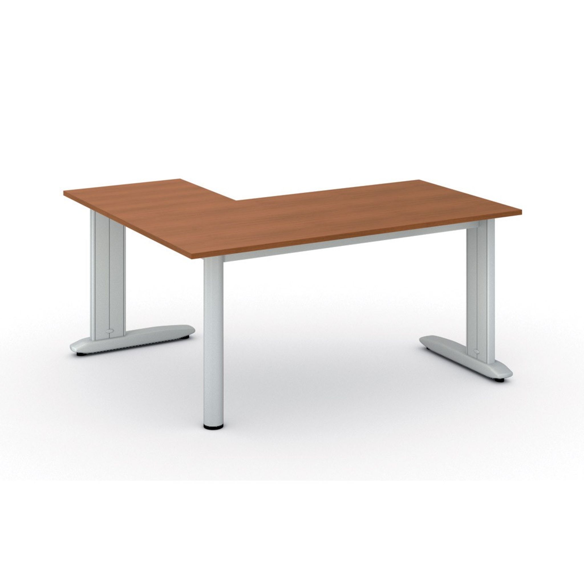 Bürotisch PRIMO FLEXIBLE, 1600 x 1400 mm, Kirschbaum