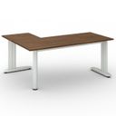 Bürotisch PRIMO FLEXIBLE, 1800 x 1400 mm, Nussbaum