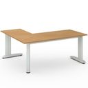 Bürotisch PRIMO FLEXIBLE, 1800 x 1600 mm, Buche