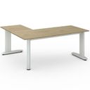 Bürotisch PRIMO FLEXIBLE, 1800 x 1600 mm, Eiche natur