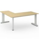 Bürotisch PRIMO FLEXIBLE, 1800 x 1800 mm, Birke