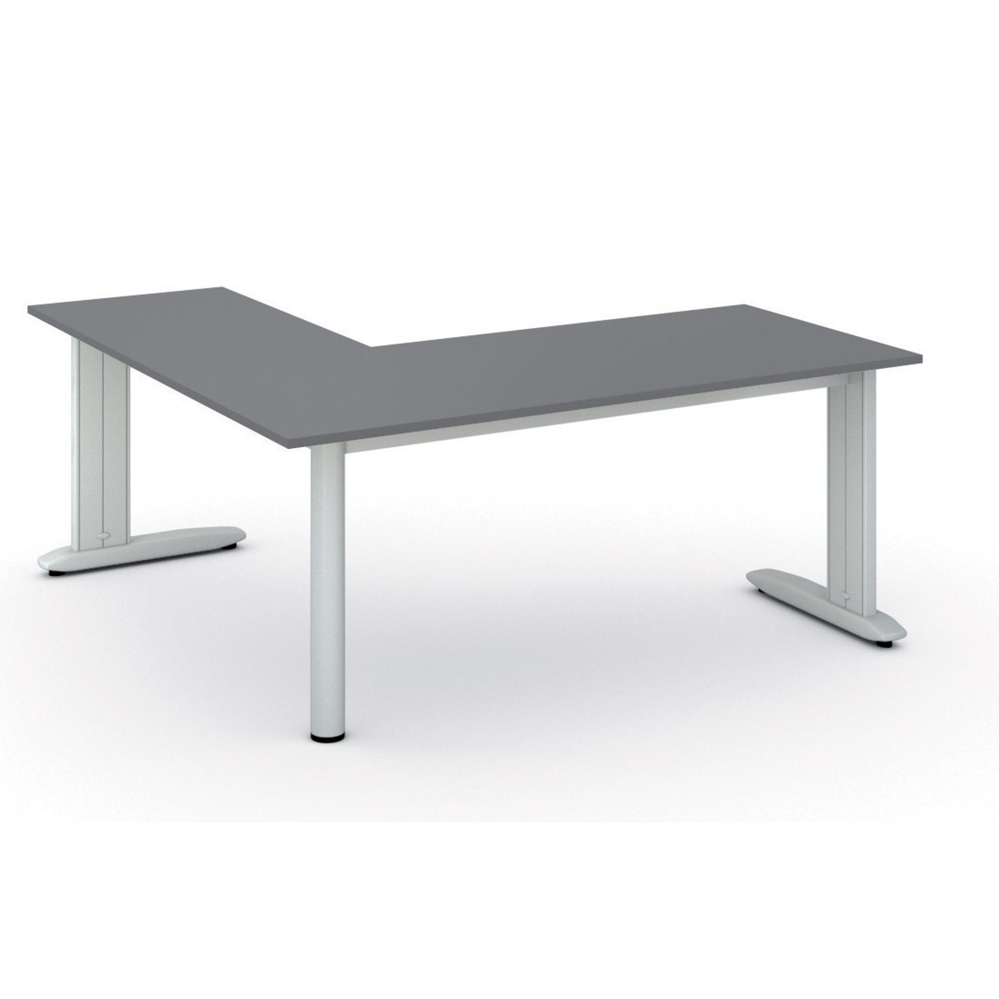 Bürotisch PRIMO FLEXIBLE, 1800 x 1800 mm, Graphit