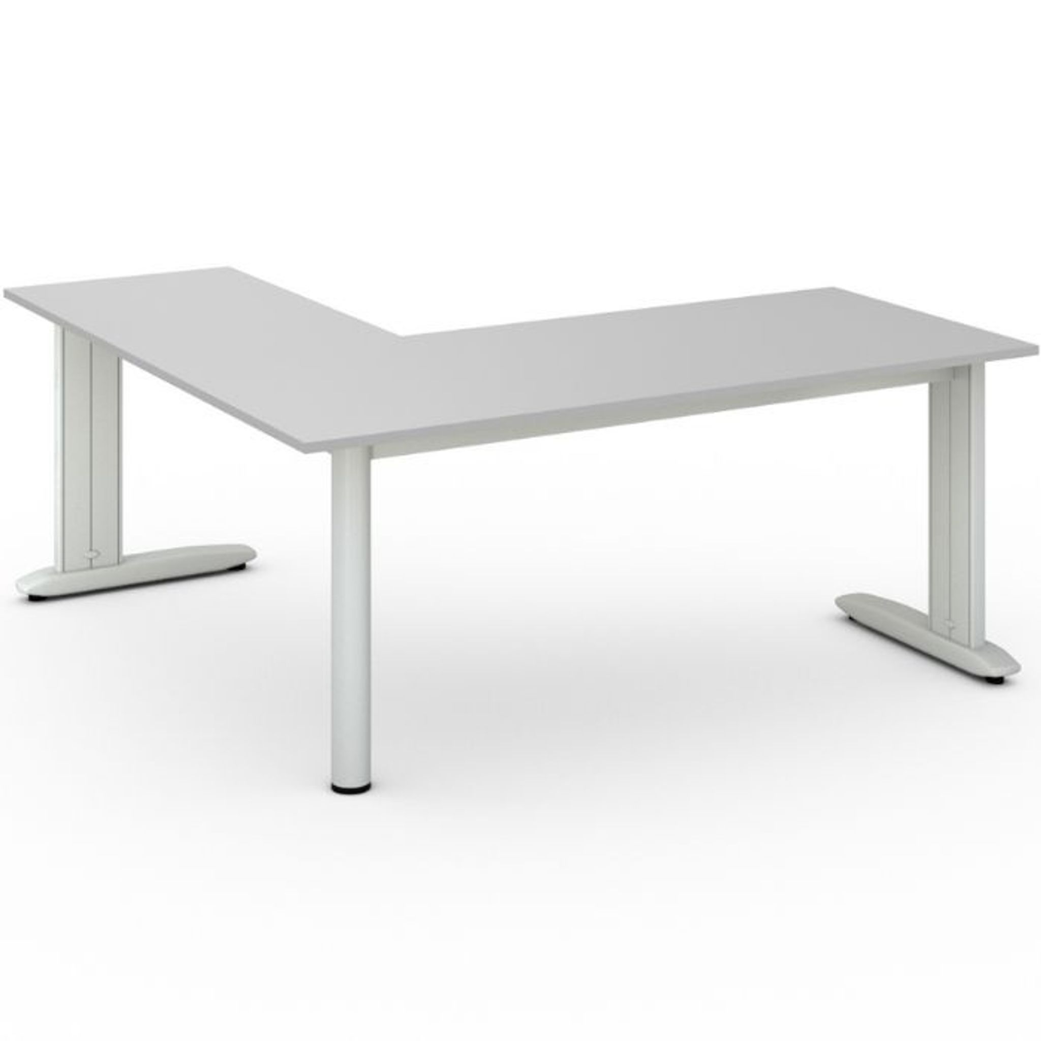 Bürotisch PRIMO FLEXIBLE, 1800 x 1800 mm, grau