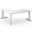 Bürotisch PRIMO FLEXIBLE, 1800 x 1800 mm, weiß