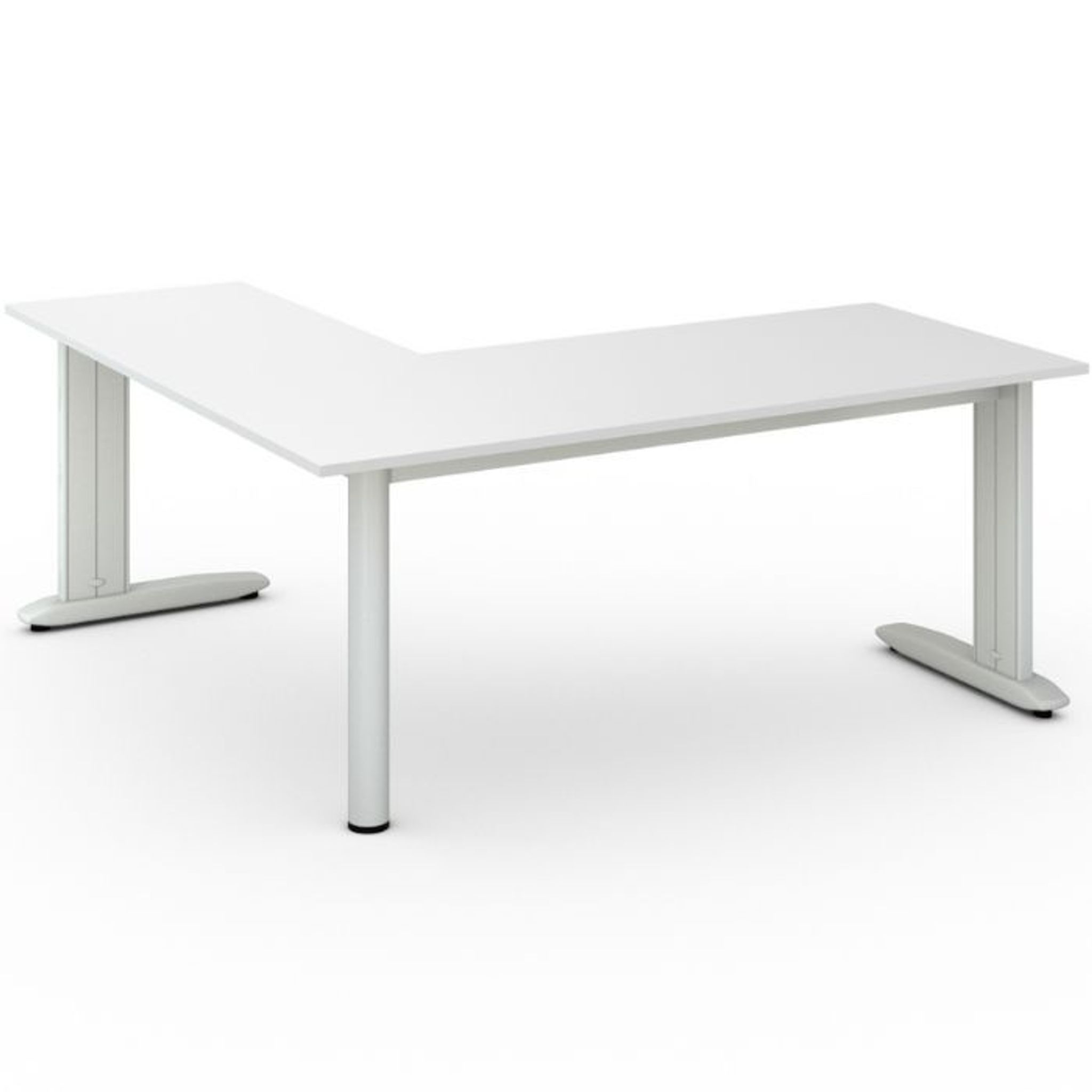 Bürotisch PRIMO FLEXIBLE, 1800 x 1800 mm, weiß