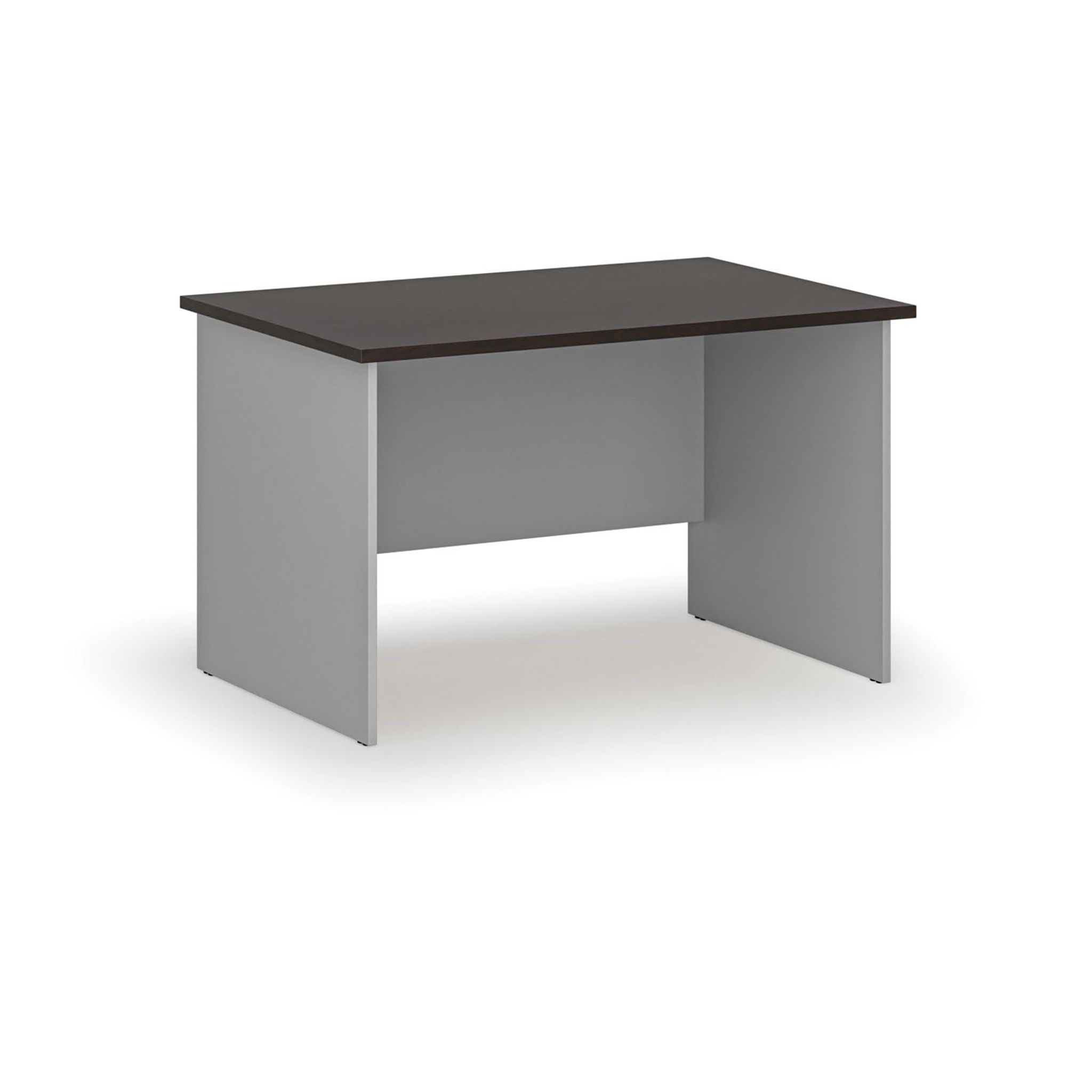 Bürotisch PRIMO GRAY, 1200 x 800 mm, grau/Wenge