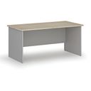 Bürotisch PRIMO GRAY, 1600 x 800 mm, grau/naturfarbenes Eichenholz