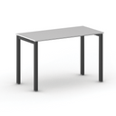 Bürotisch PRIMO SQUARE 120x60 cm, schwarzes Metallgestell, grau