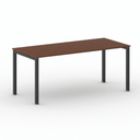 Bürotisch PRIMO SQUARE 180x80 cm, schwarzes Metallgestell, Kirschbaum