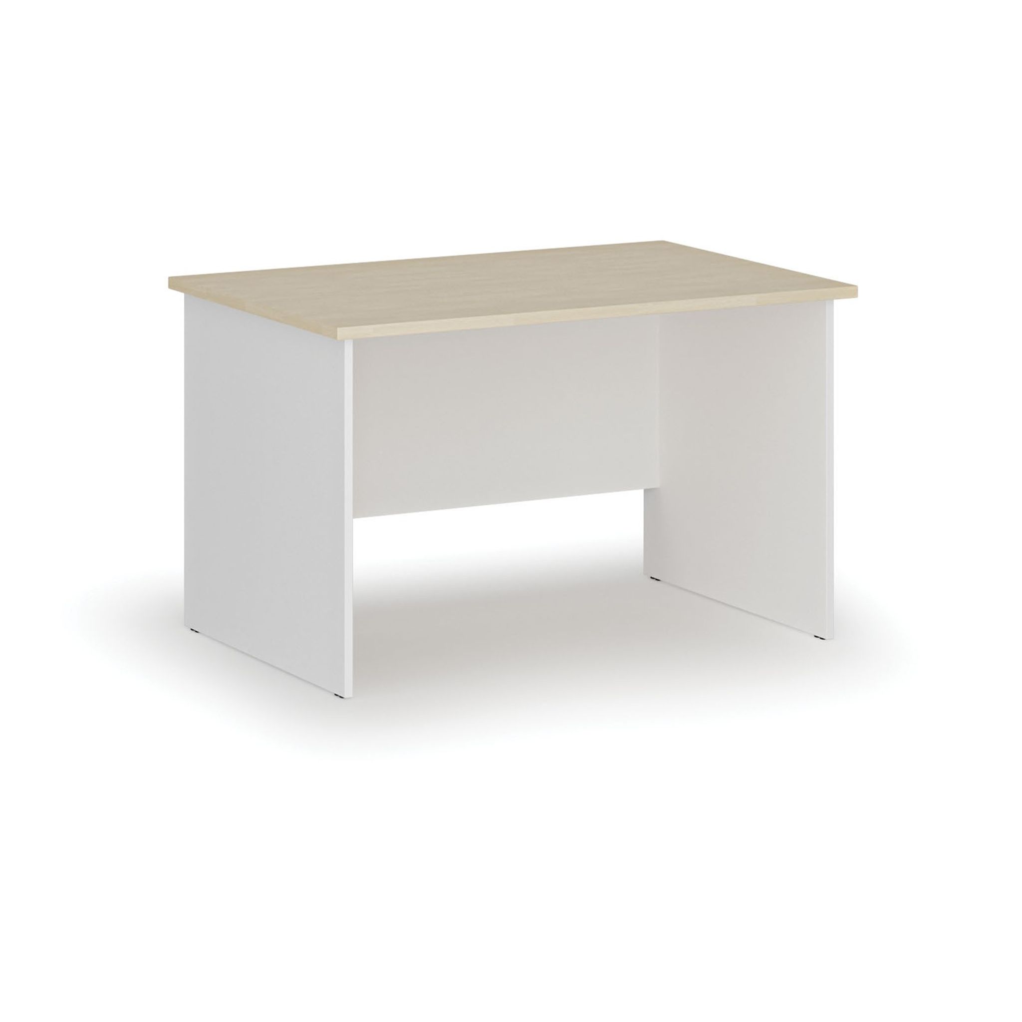 Bürotisch PRIMO WHITE, 1200 x 800 mm, Weiß/Birke