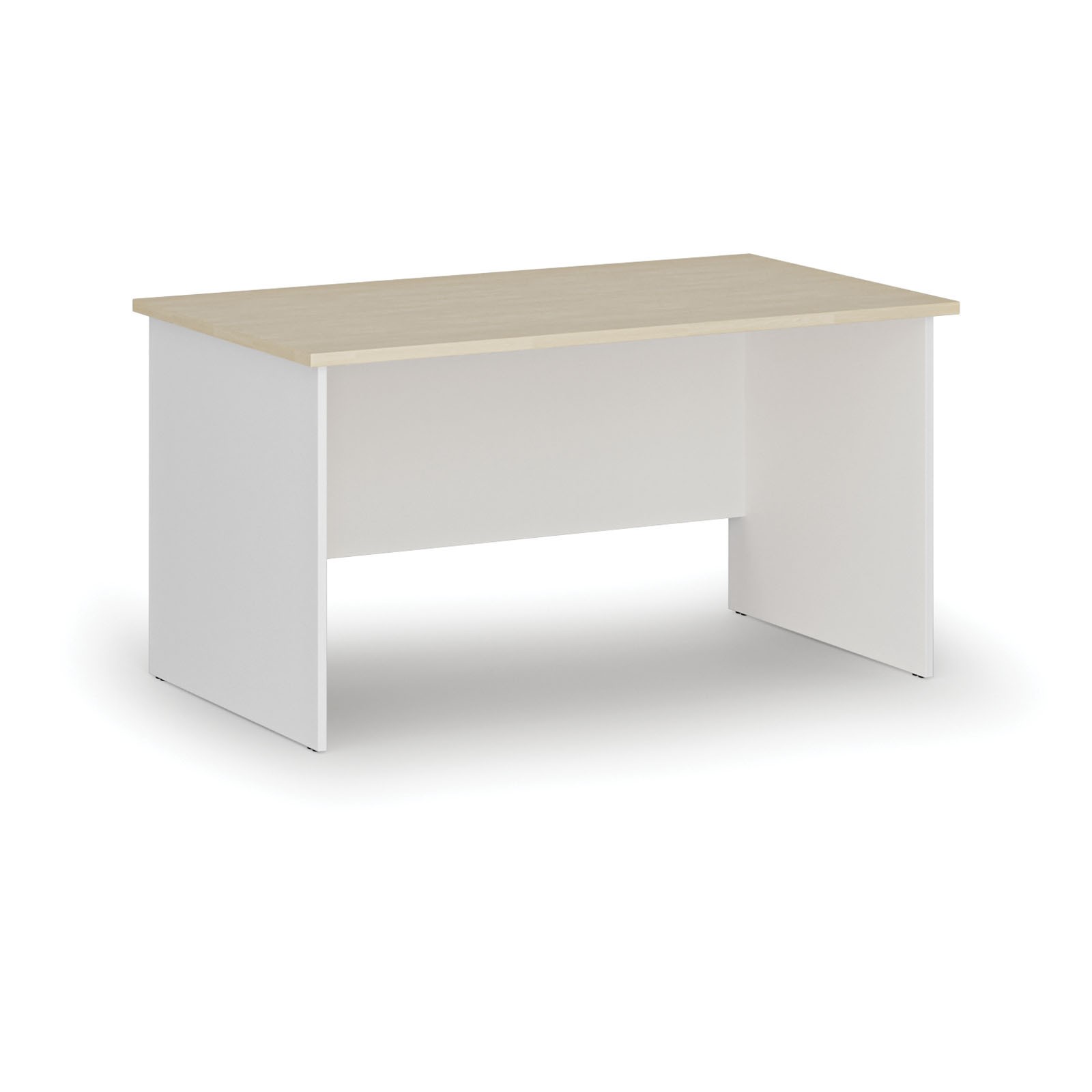 B2B Partner Bürotisch PRIMO WHITE, 140x80 cm, weiß/Birke