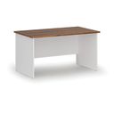 Bürotisch PRIMO WHITE, 140x80 cm, weiß/Nussbaum