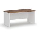 Bürotisch PRIMO WHITE, 160x80 cm, weiß/Nussbaum