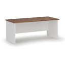 Bürotisch PRIMO WHITE, 180x80 cm, weiß/Nussbaum