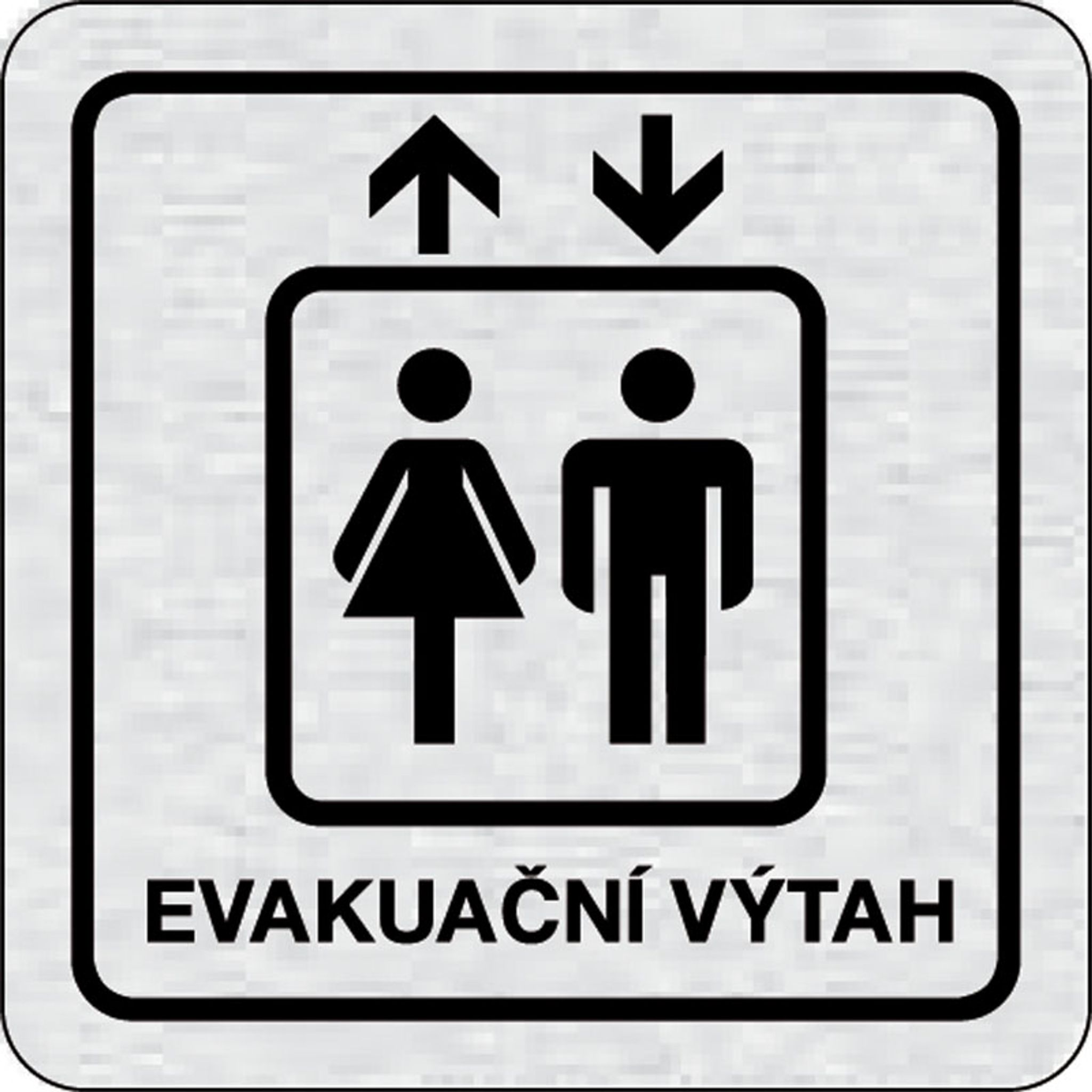 Cedulka na dveře - Evakuační výtah