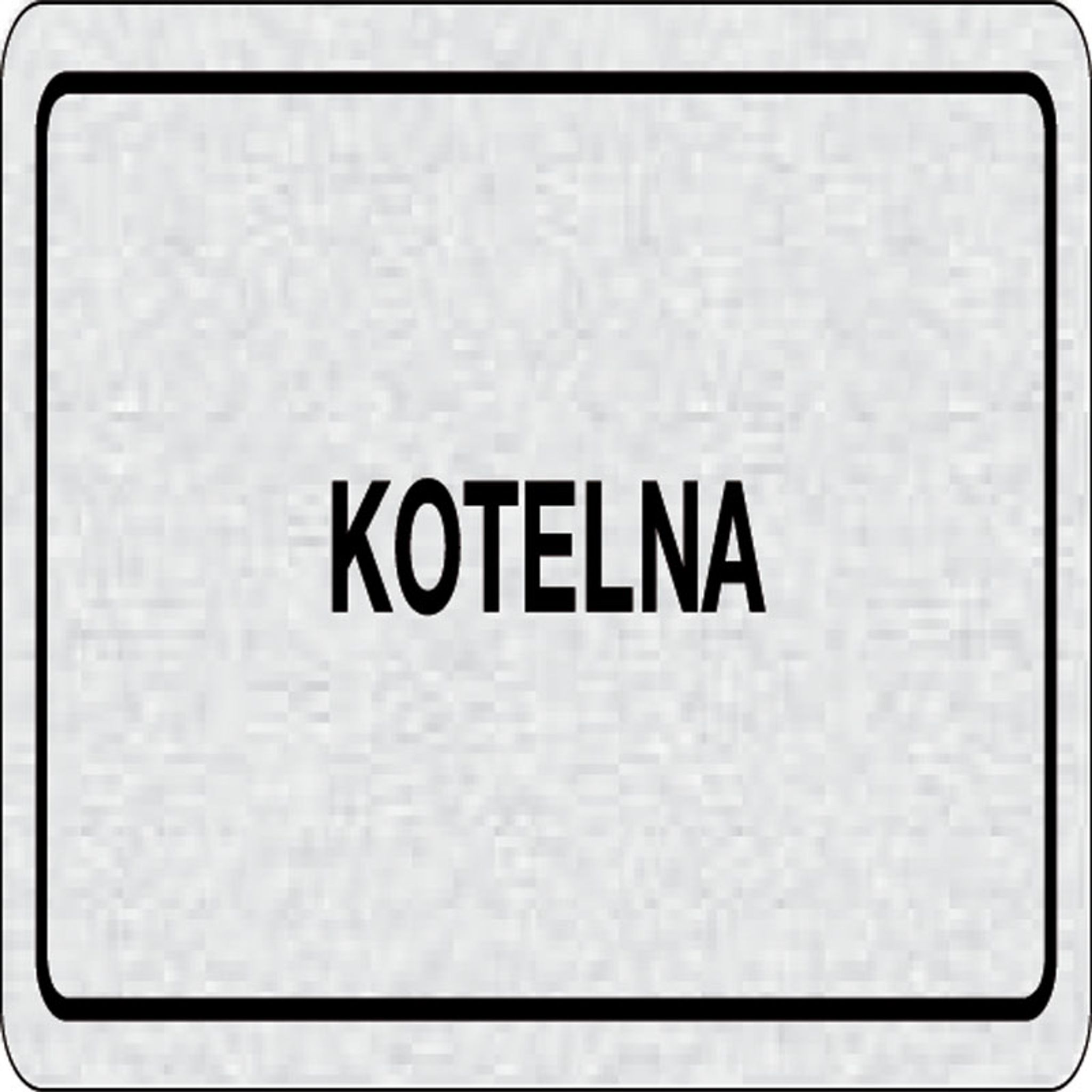 Cedulka na dveře - Kotelna (s obrázkem)