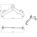 Chwytak do beczek do przenoszenia beczek, nośność 450 kg
