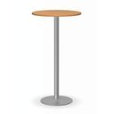 Cocktailtisch, Partytisch OLYMPO II, Durchmesser 60 cm, graues Fußgestell, Platte Buche