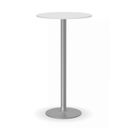 Cocktailtisch, Partytisch OLYMPO II, Durchmesser 60 cm, graues Fußgestell, weiße Platte