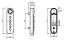 Codeschloss mit Fingerabdruckleser F021, Aluminium, schwarz
